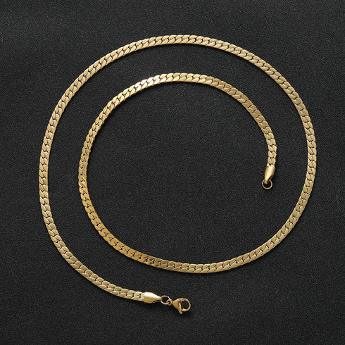4mm Flat Cuban Link Chain