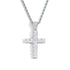 Square Cut Cross Pendant