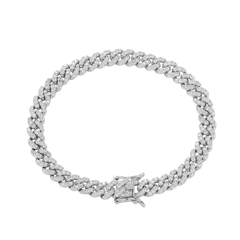 6mm Iced Cuban Link Bracelet