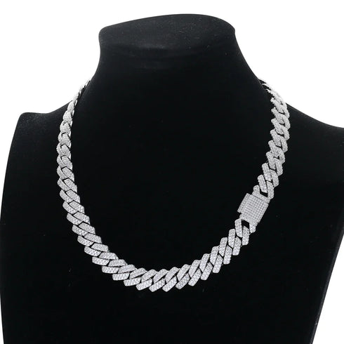 13mm Micro Pave Cuban Link Chain