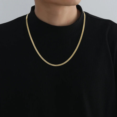 4mm Flat Cuban Link Chain
