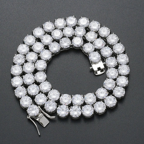 8mm Round Cut Tennis Chain