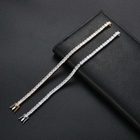 4mm Square Cut Tennis Bracelet