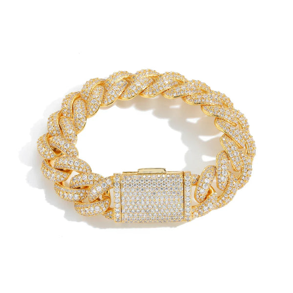 18mm Iced Cuban Link Bracelet
