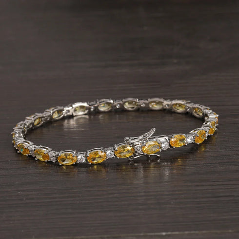 Yellow Pave Set Bracelet