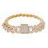 13mm Prong Set Cuban Link Bracelet