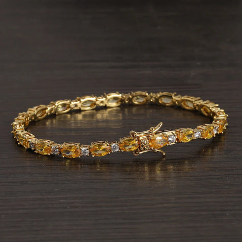 Yellow Pave Set Bracelet