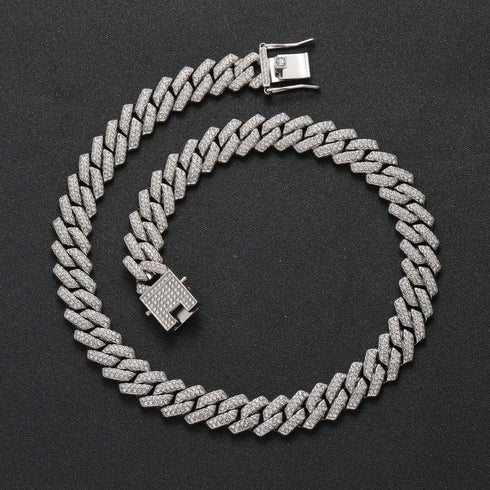 14mm Prong Set Cuban Link Chain