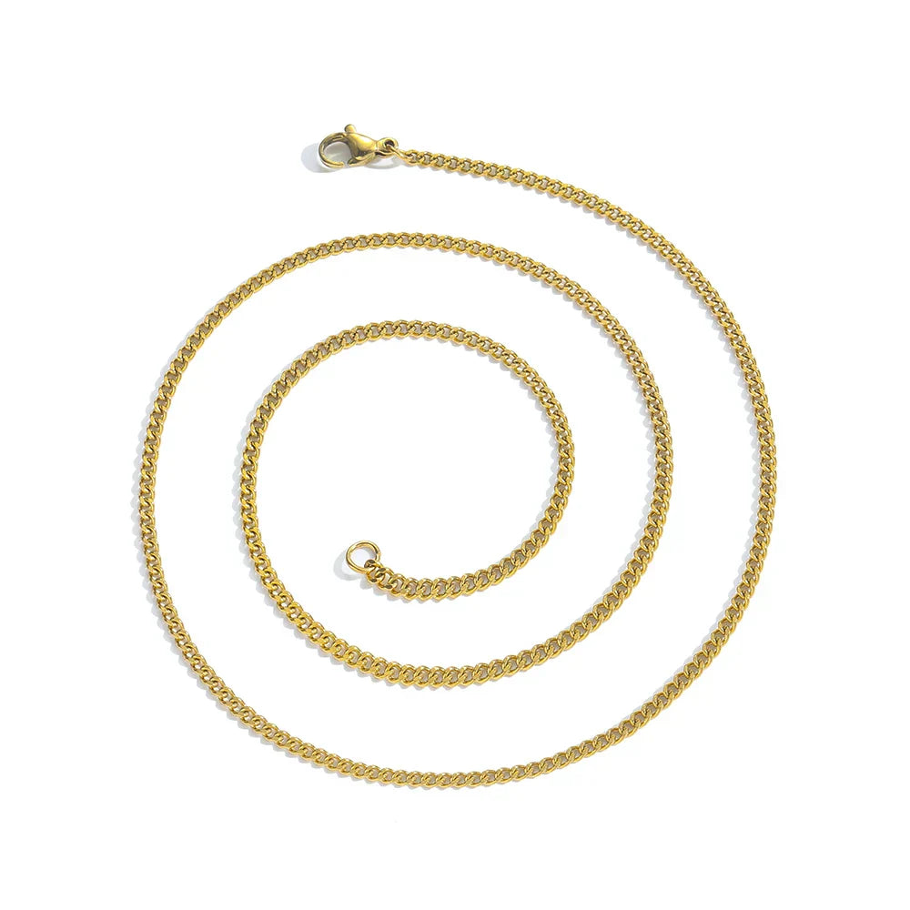 3mm Micro Cuban Link Chain