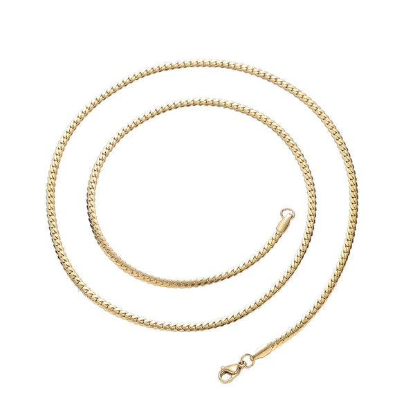3mm Flat Cuban Link Chain