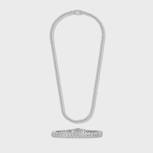 Iced Cuban Chain + Bracelet - 8mm