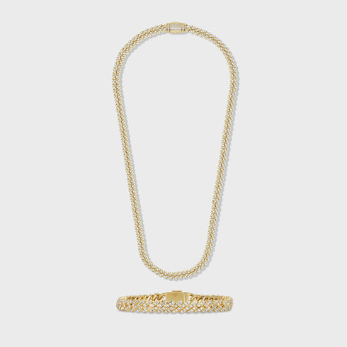 Iced Cuban Chain + Bracelet - 8mm