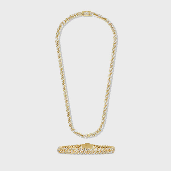 Iced Cuban Chain + Bracelet - 8mm