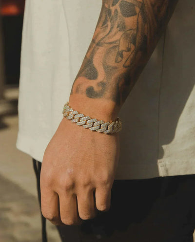 20mm Prong Set Cuban Link Bracelet