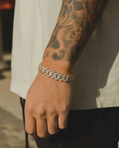 20mm Prong Set Cuban Link Bracelet