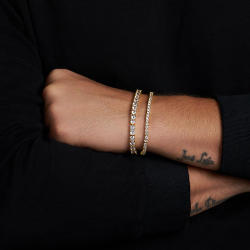 Tennis 5mm + Tennis 3mm Bracelet Stack