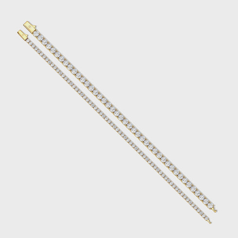 Tennis 5mm + Tennis 3mm Bracelet Stack