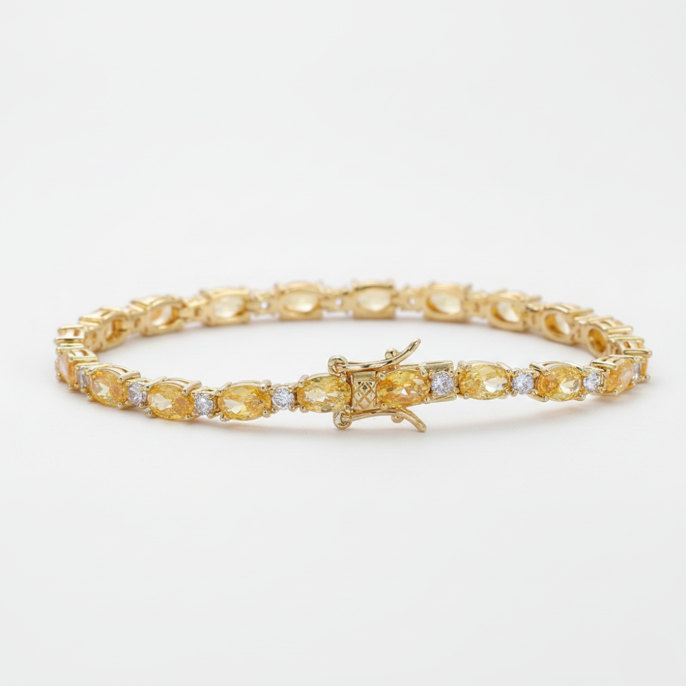 Yellow Pave Set Bracelet