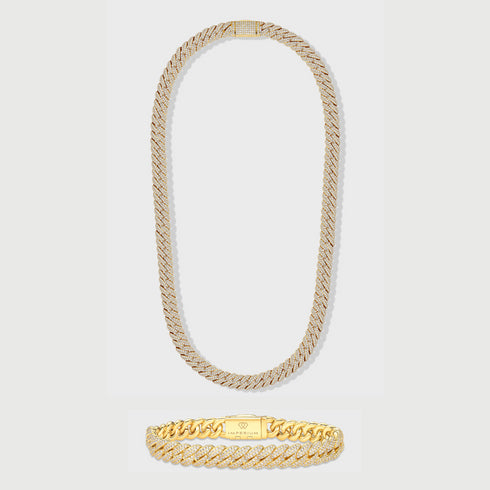 Iced Cuban Chain + Bracelet - 10mm