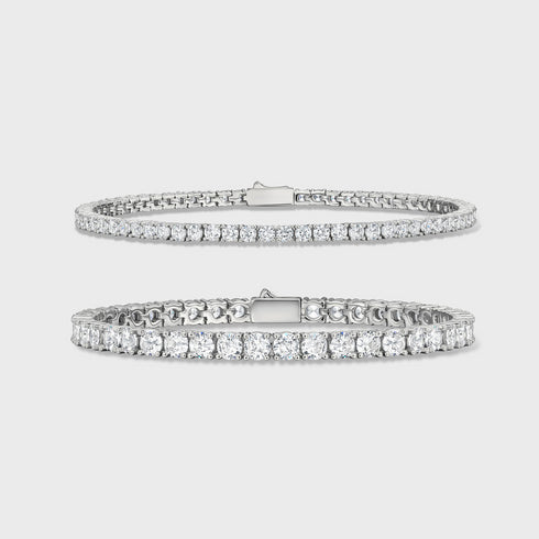 Tennis 5mm + Tennis 3mm Bracelet Stack