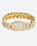 20mm Prong Set Cuban Link Bracelet