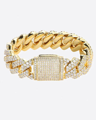 20mm Prong Set Cuban Link Bracelet