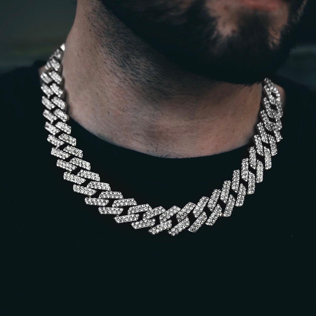 20mm Prong Set Cuban Link Chain