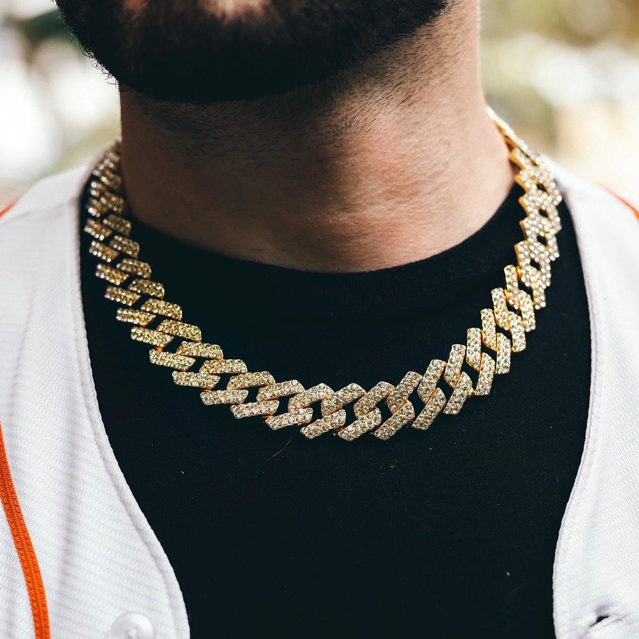 20mm Prong Set Cuban Link Chain